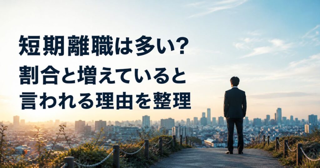 短期離職は多い？割合と増えていると言われる理由を整理