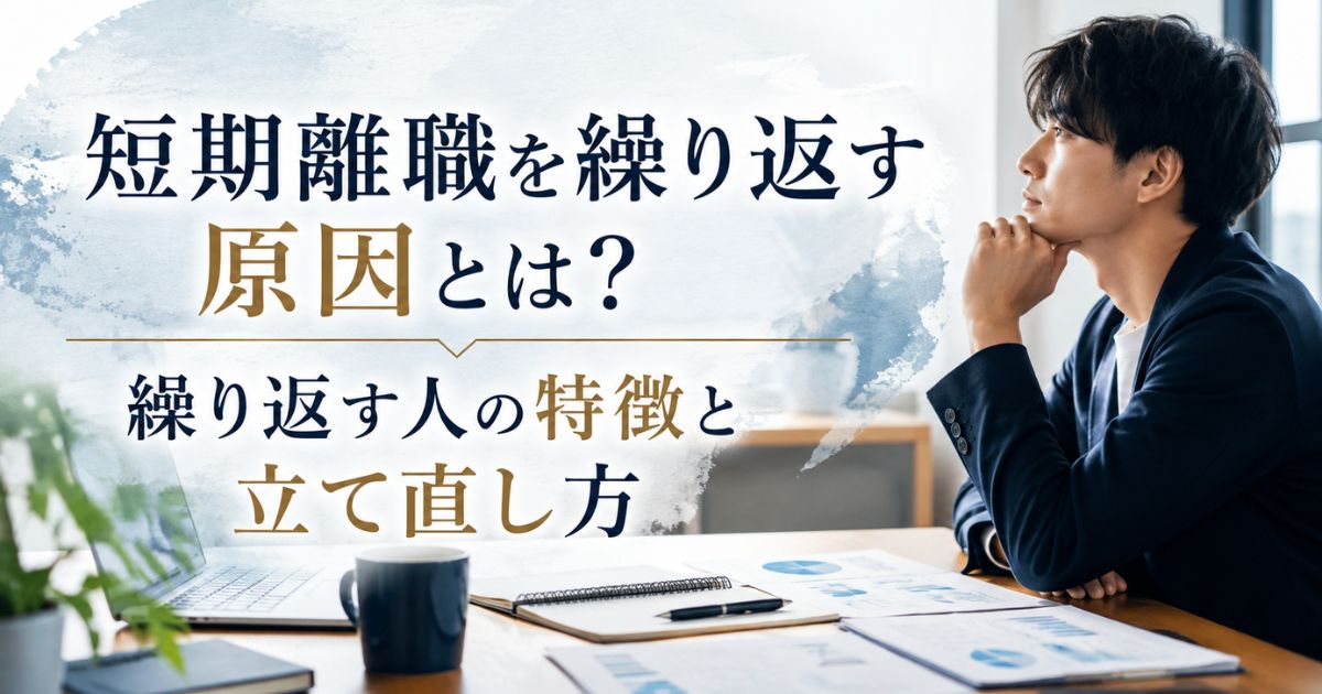 短期離職を繰り返す原因とは?繰り返す人の特徴と立て直し方