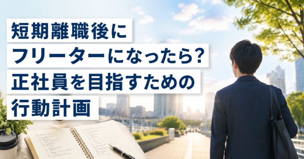 短期離職後にフリーターになったら？正社員を目指すための行動計画