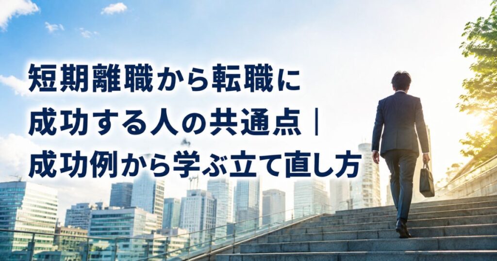 短期離職から転職に成功する人の共通点｜成功例から学ぶ立て直し方