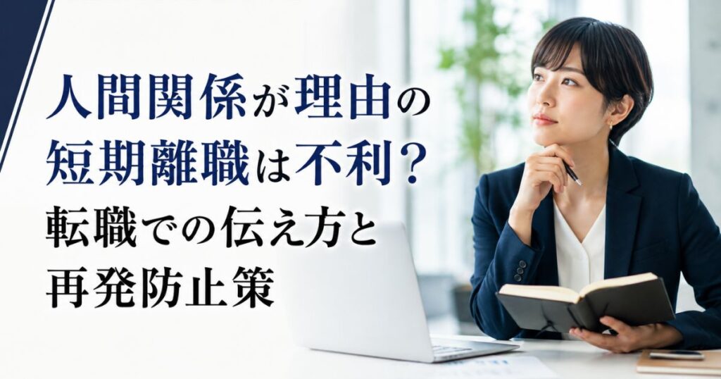 人間関係が理由の短期離職は不利？転職での伝え方と再発防止策