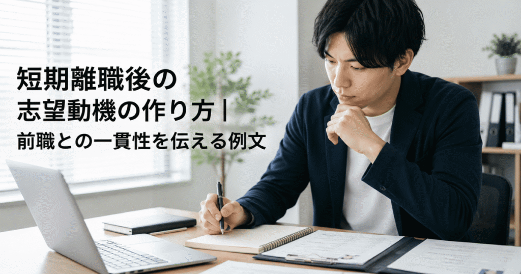 短期離職後の志望動機の作り方｜前職との一貫性を伝える例文