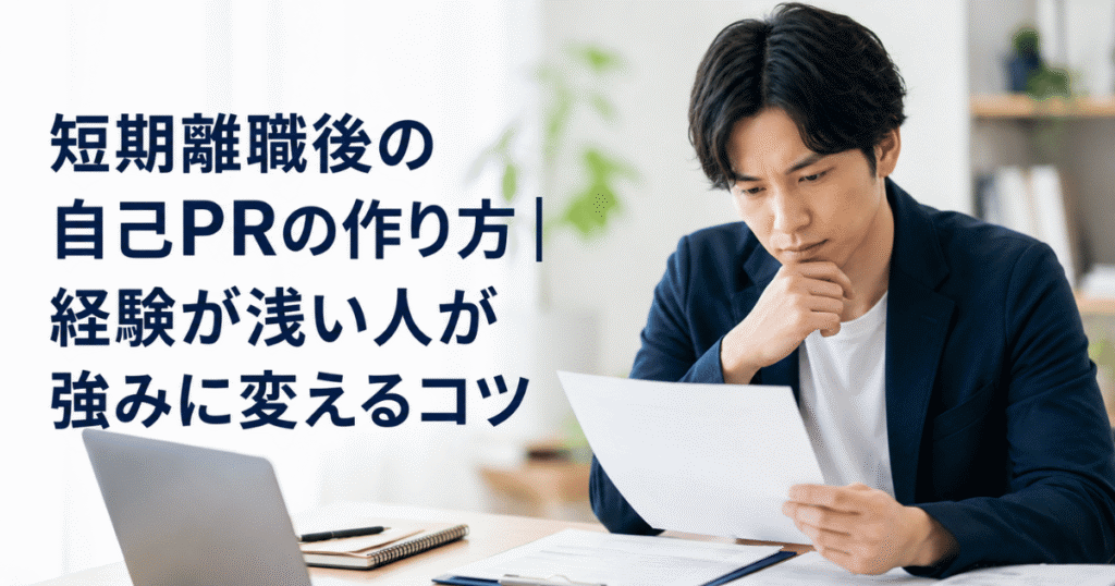 短期離職後の自己PRの作り方｜経験が浅い人が強みに変えるコツ