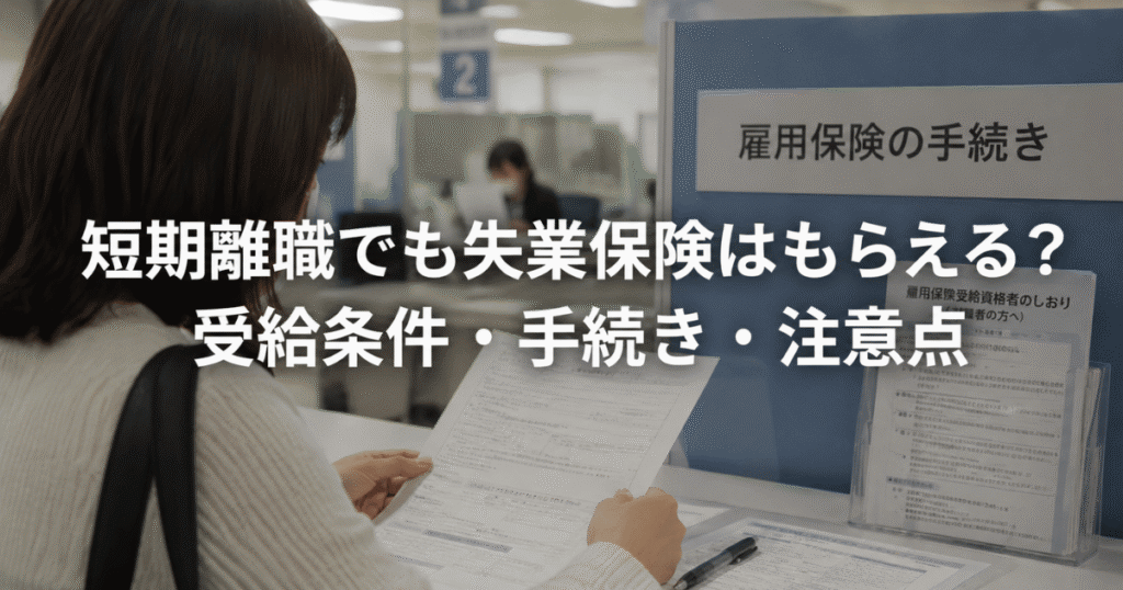 短期離職でも失業保険はもらえる？受給条件・手続き・注意点